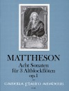 MATTHESON J. 8 Sonatas op.1 for 3 treble recorders